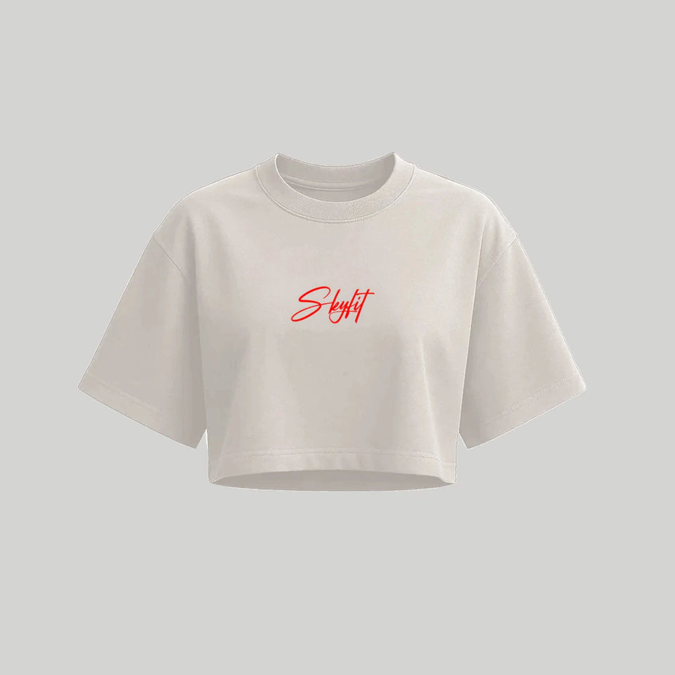 Cropped Oversized Skyfit Sign - Off-White - Skyfit Monte Mor
