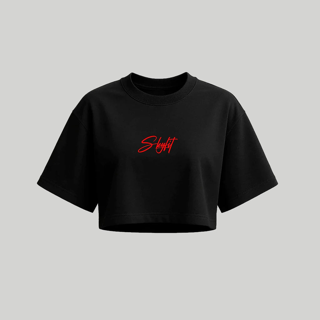 Cropped Oversized Skyfit Sign - Preto - Skyfit Monte Mor