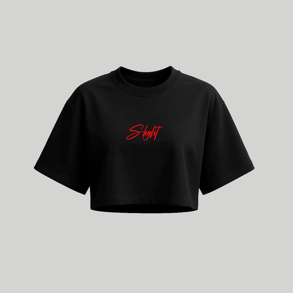 Cropped Oversized Skyfit Sign - Preto - Skyfit Monte Mor