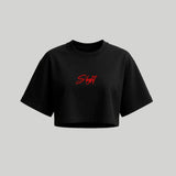 Cropped Oversized Skyfit Sign - Preto