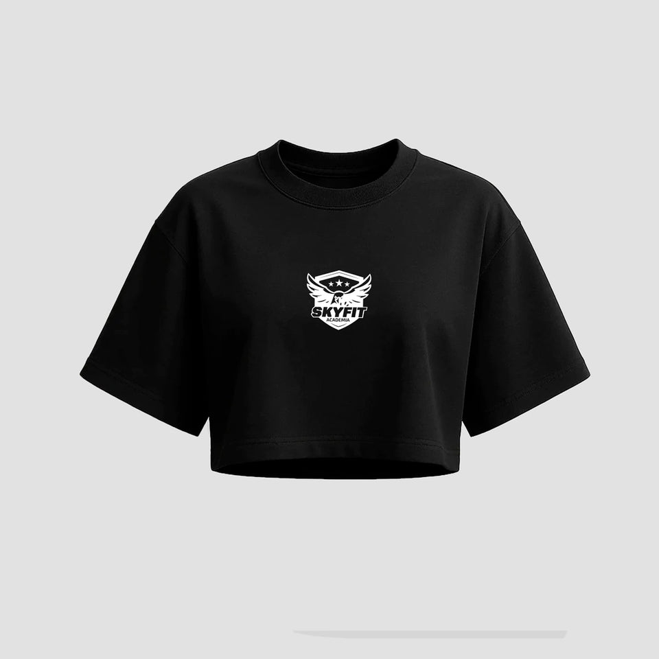 Cropped Oversized Skyfit Águia - Preto - Skyfit Monte Mor