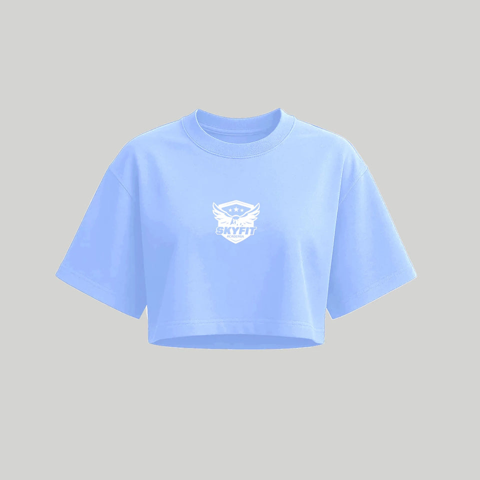 Cropped Oversized Skyfit Águia - Azul Claro - Skyfit Monte Mor