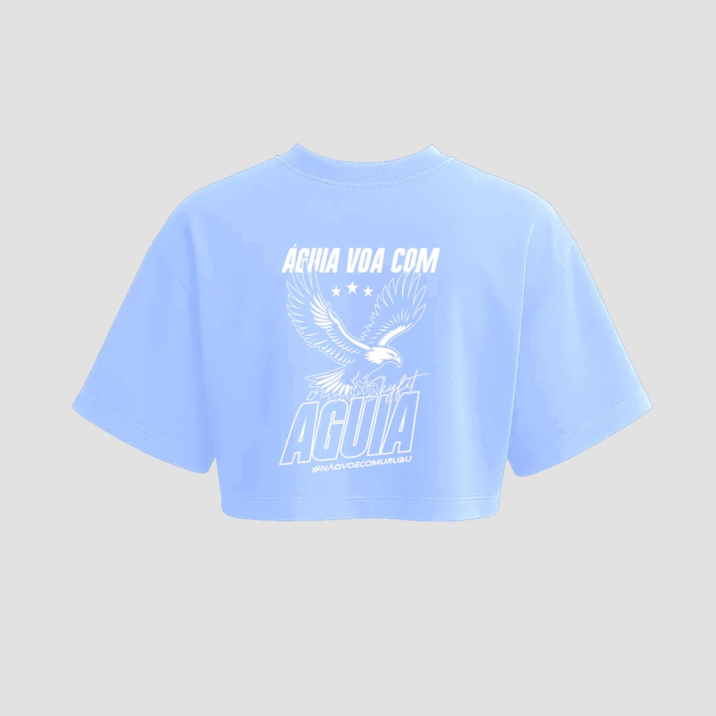 Cropped Oversized Skyfit Águia - Azul Claro - Skyfit Monte Mor