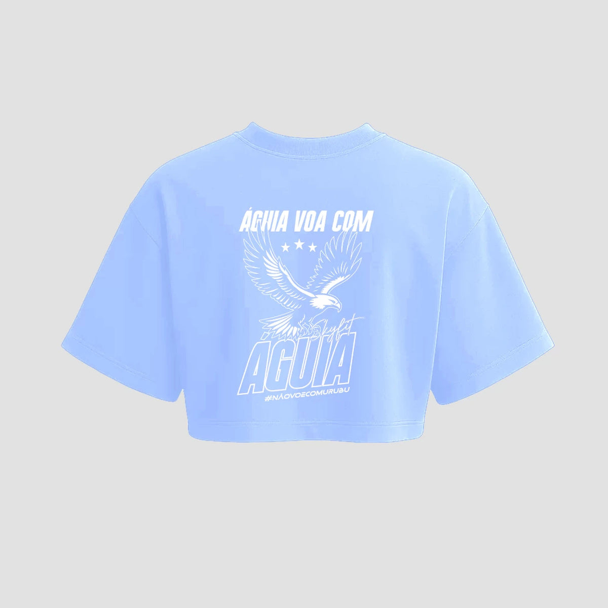 Cropped Oversized Skyfit Águia - Azul Claro - Skyfit Monte Mor
