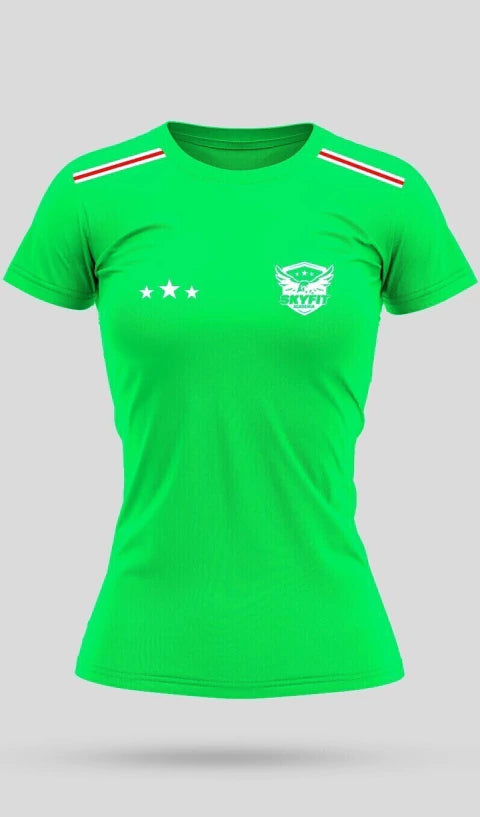 Camiseta Tradicional Babylook - Verde Neon